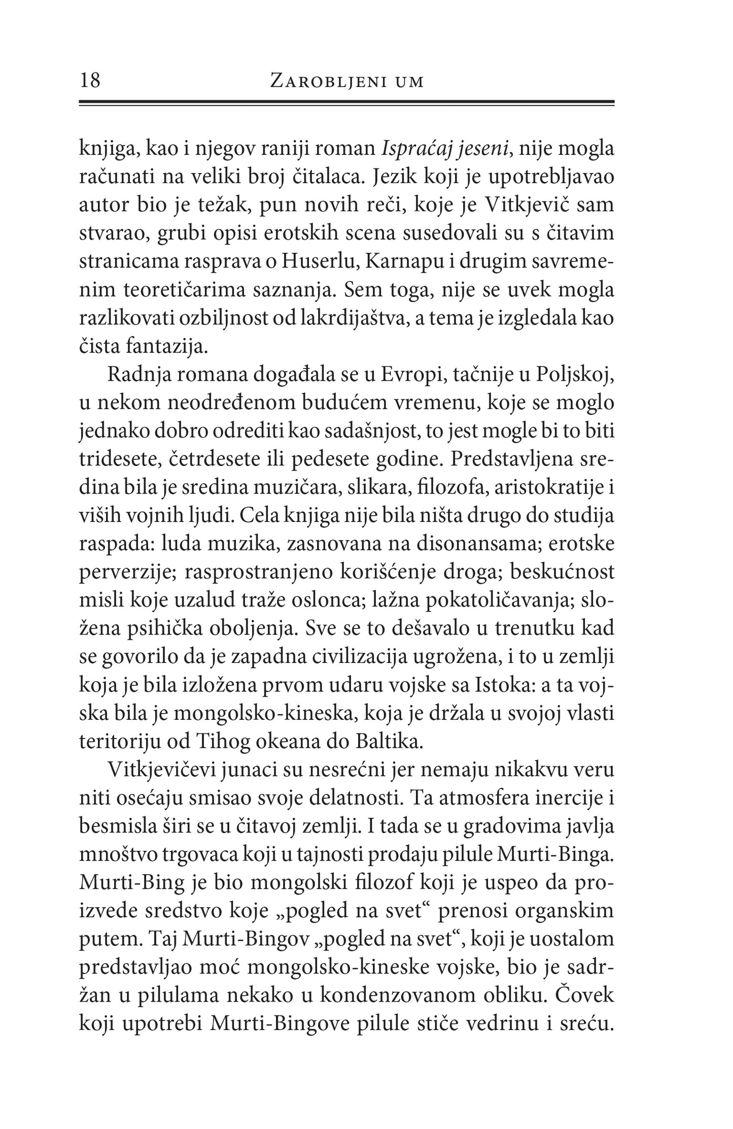 ZAROBLJENI UM - Česlav Miloš, odlomak iz knjige