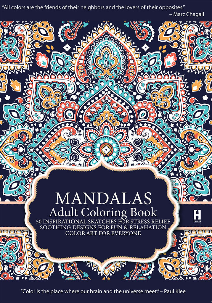 adult colouring book - mandala - креативна боенка за возрасни,предна корица на книгата