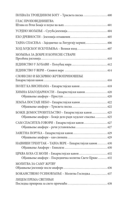 BLAGOSLOVENO CARSTVO OCA I SINA I SVETOGA DUHA Tumačenje Liturgije - Arhiepiskop Averkije taušev, sadržaj knjige