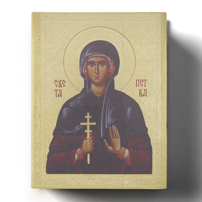 sveta petka paraskeva - ikona od drveta sa zlatom