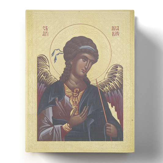 SVETI ARHANGEL MIHAILO -Ikona na drvetu sa pozlatom