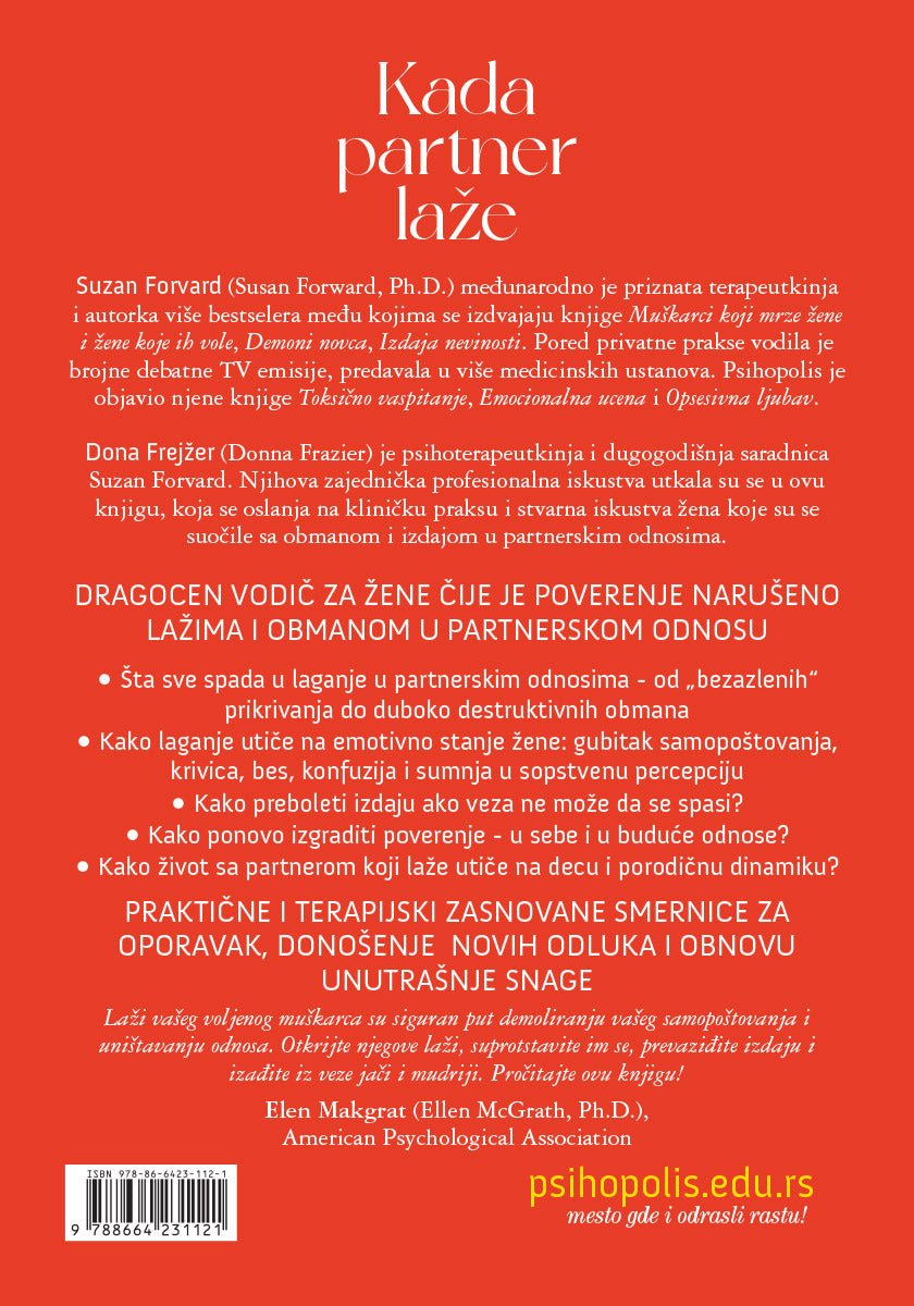 Kada partner laže -  Suzan Forvard, Dona Frejžer