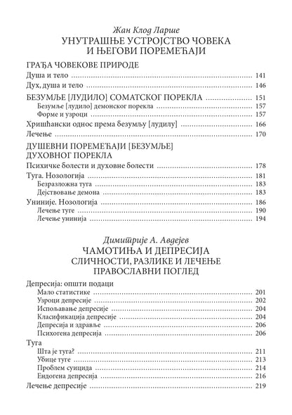 LEČENJE DUŠE U PRAVOSLAVNOJ CRKVI Duhovne i duševne bolesti - od neuroze i depresije do prelesti, knjiga