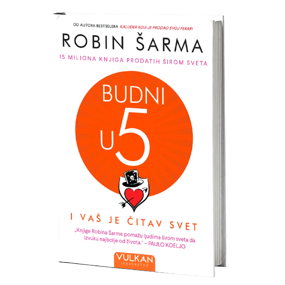 budni u pet i vaš je čitav svet - robin šarma, mokap knjige