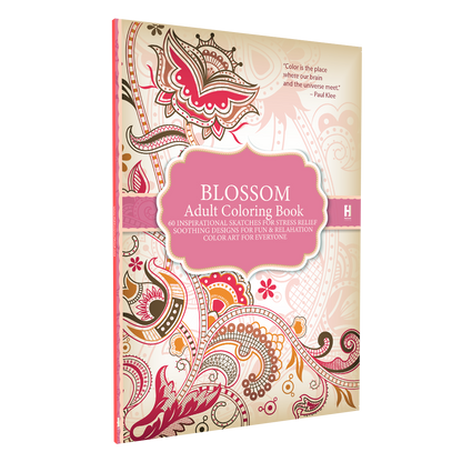 Adult Colouring Book - BLOSSOM - Креативна Боенка за возрасни