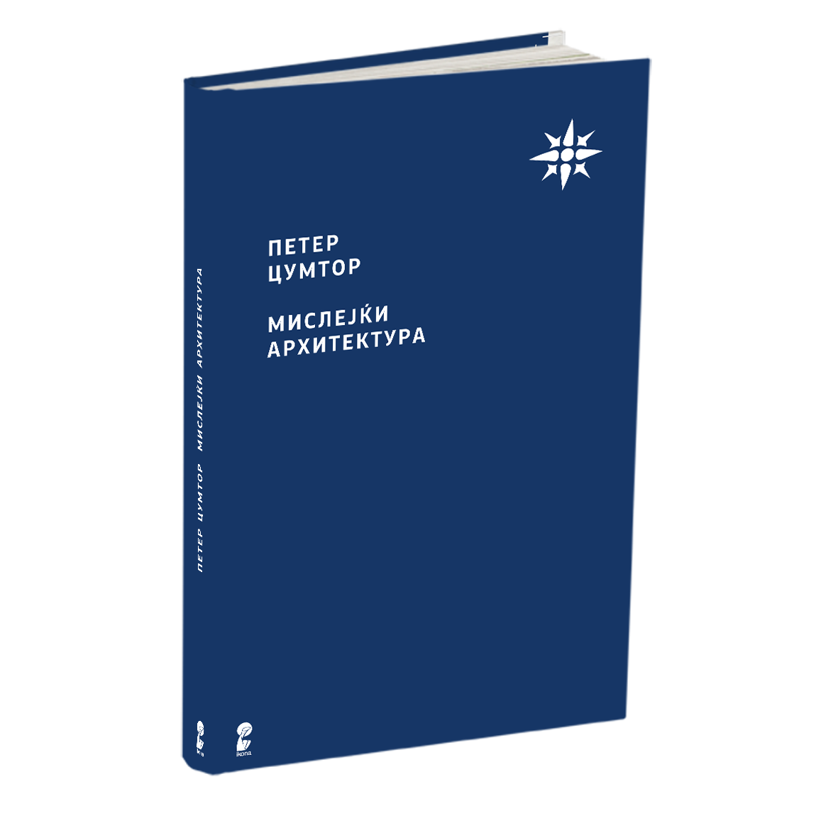 мислејќи архитектура - петер цумор, мокап на книгата