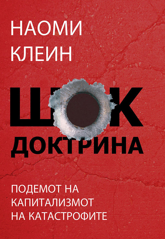 шок доктрина - подемот на капитализмот на катастофите - наоми клеин,предна корица на книгата