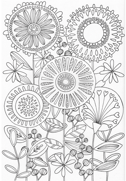 Adult Colouring Book - BLOSSOM - Креативна Боенка за возрасни