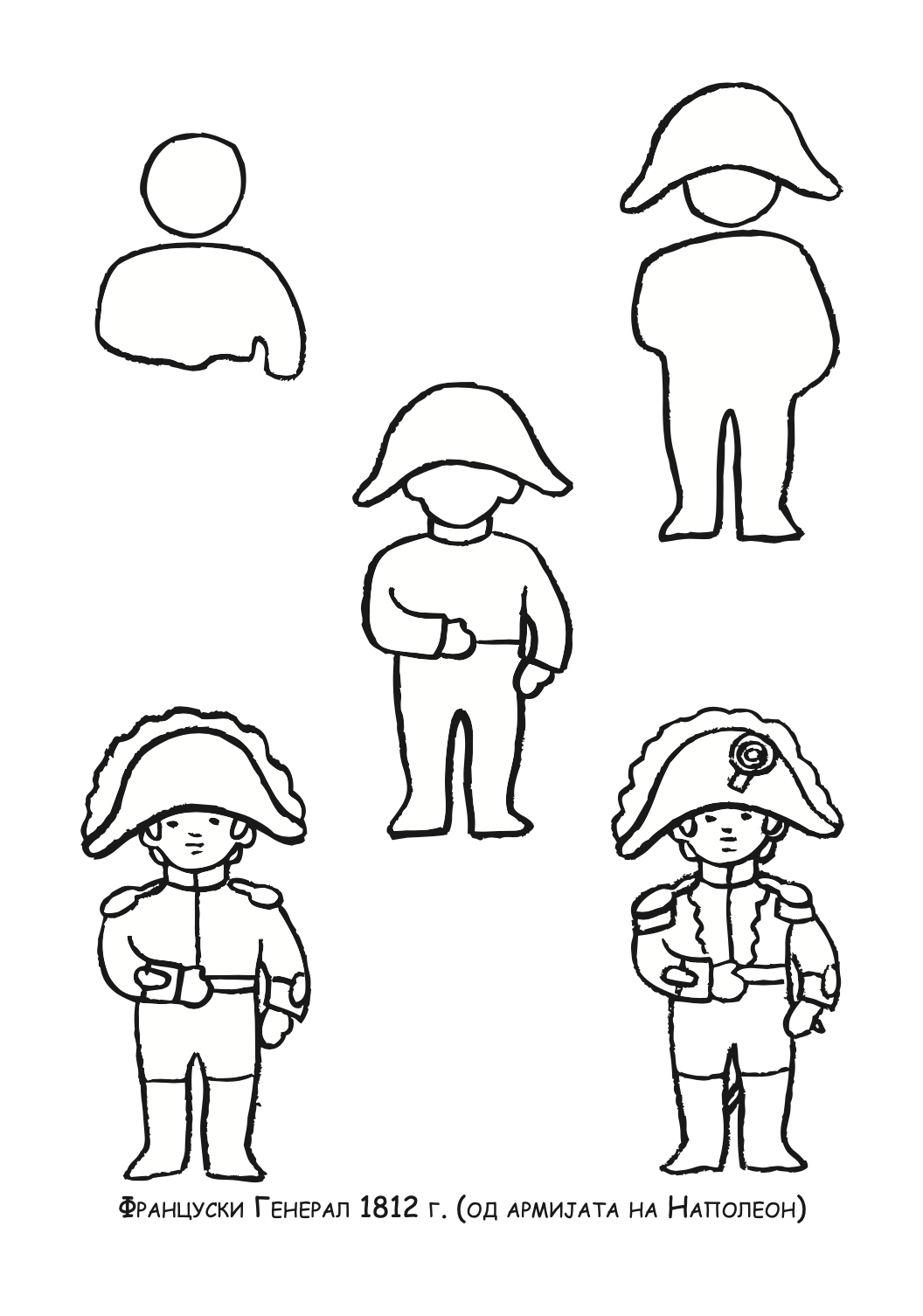 ајде да цртаме - луѓе и војници чекор по чекор - динара силверстова,текстуален одломок од книгата