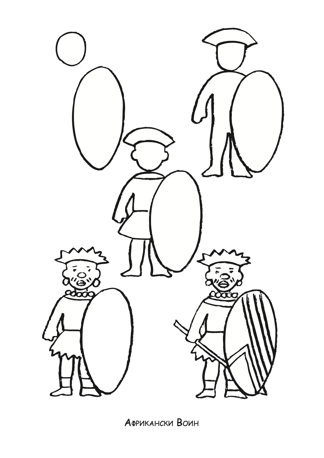 ајде да цртаме - луѓе и војници чекор по чекор - динара силверстова,текстуален одломок од книгата