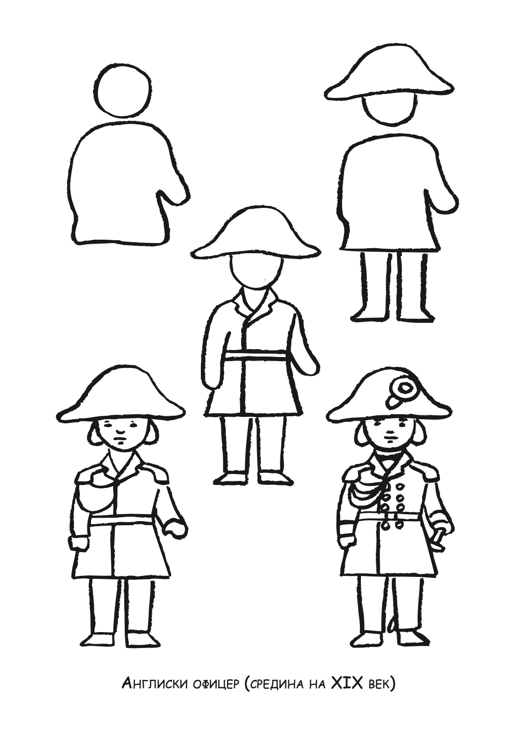 ајде да цртаме - луѓе и војници чекор по чекор - динара силверстова,текстуален одломок од книгата