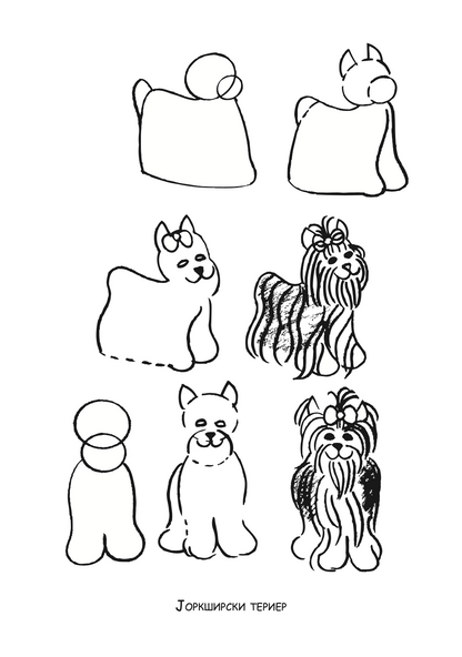 ајде да цртаме - кучиња и мачиња чекор по чекор - динара силверстова,текстуален одломок од книгата