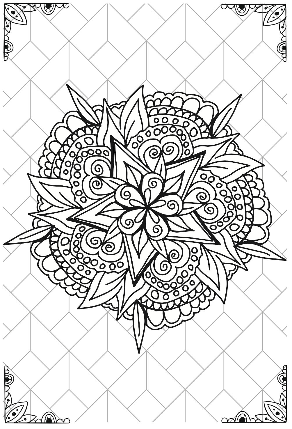 adult colouring book - mandala - креативна боенка за возрасни,текстуален одломок од книгата