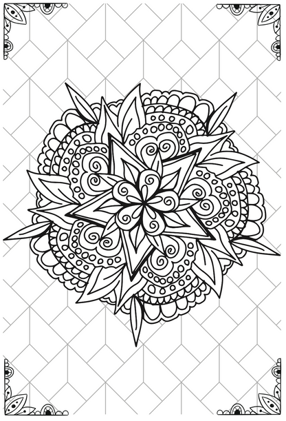 adult colouring book - mandala - креативна боенка за возрасни,текстуален одломок од книгата