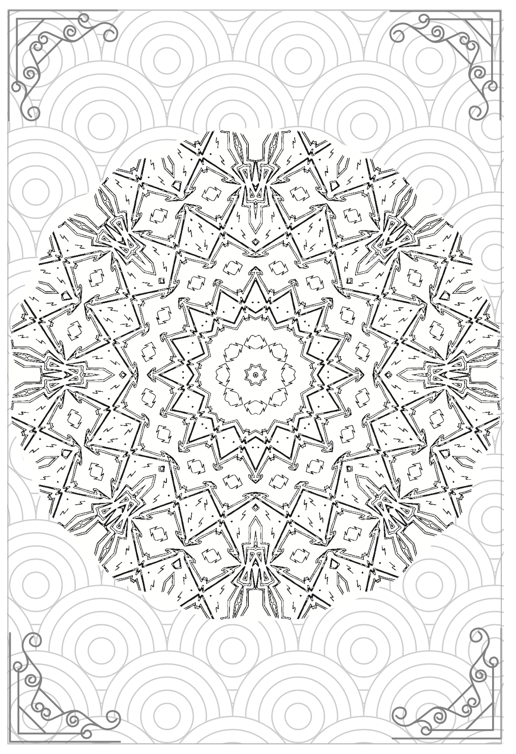 adult colouring book - mandala - креативна боенка за возрасни,текстуален одломок од книгата