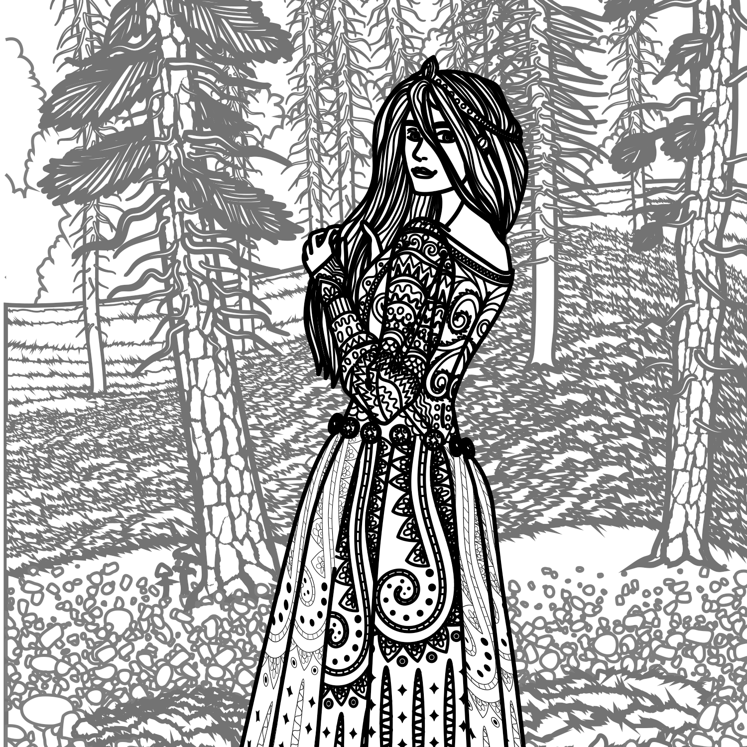 adult colouring book - blossom - креативна боенка за возрасни,текстуален одломок од книгата