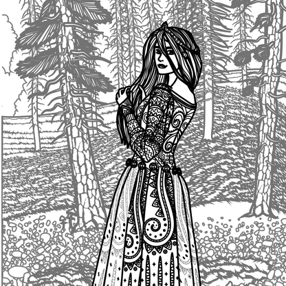 adult colouring book - blossom - креативна боенка за возрасни,текстуален одломок од книгата