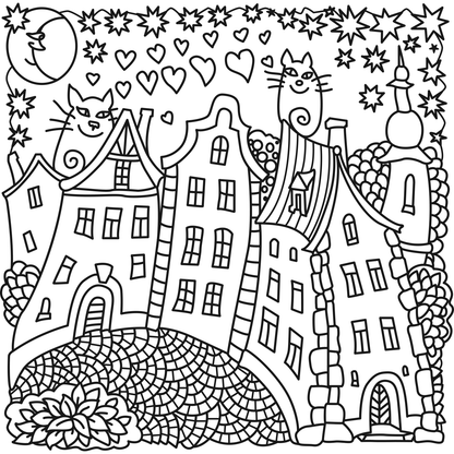 adult colouring book - blossom - креативна боенка за возрасни,текстуален одломок од книгата