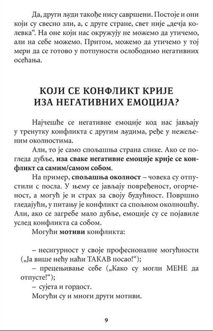 UPRAVLJANJE NEGATIVNIM EMOCIJAMA - Dmitrij Semenik, sadržaj knjige