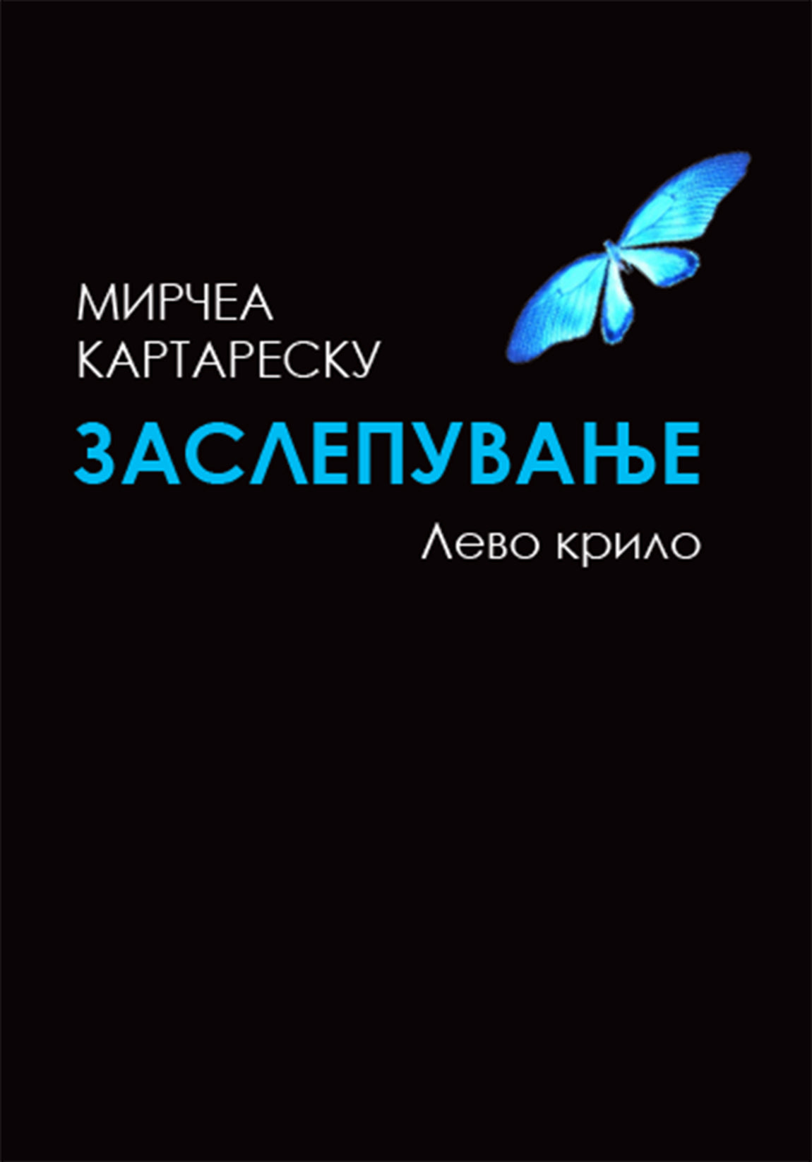 заслепување 1	дел - мирчеа катареску, корица на книгата