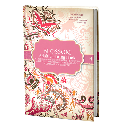 Adult colouring book Blossom