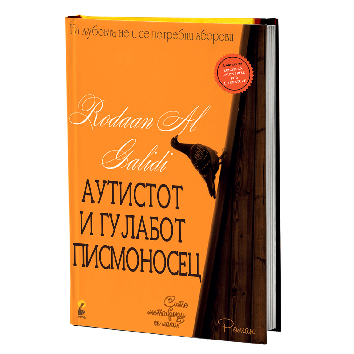 аутистот и гулабот писмоносец - родан ал галиди, мокап на книгата