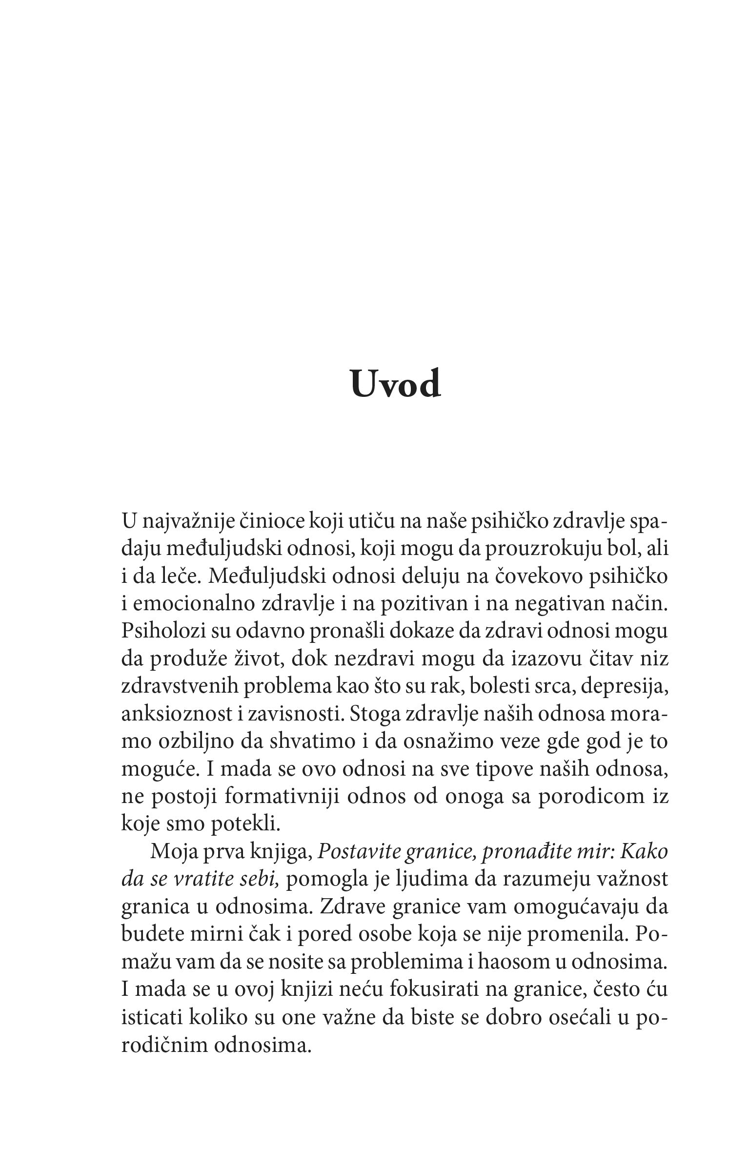 BEZ TRZAVICA Kako da izađete na kraj sa nezdravim porodičnim odnosima - Nedra Glover Tavab, tekstualni odlomak iz knjige