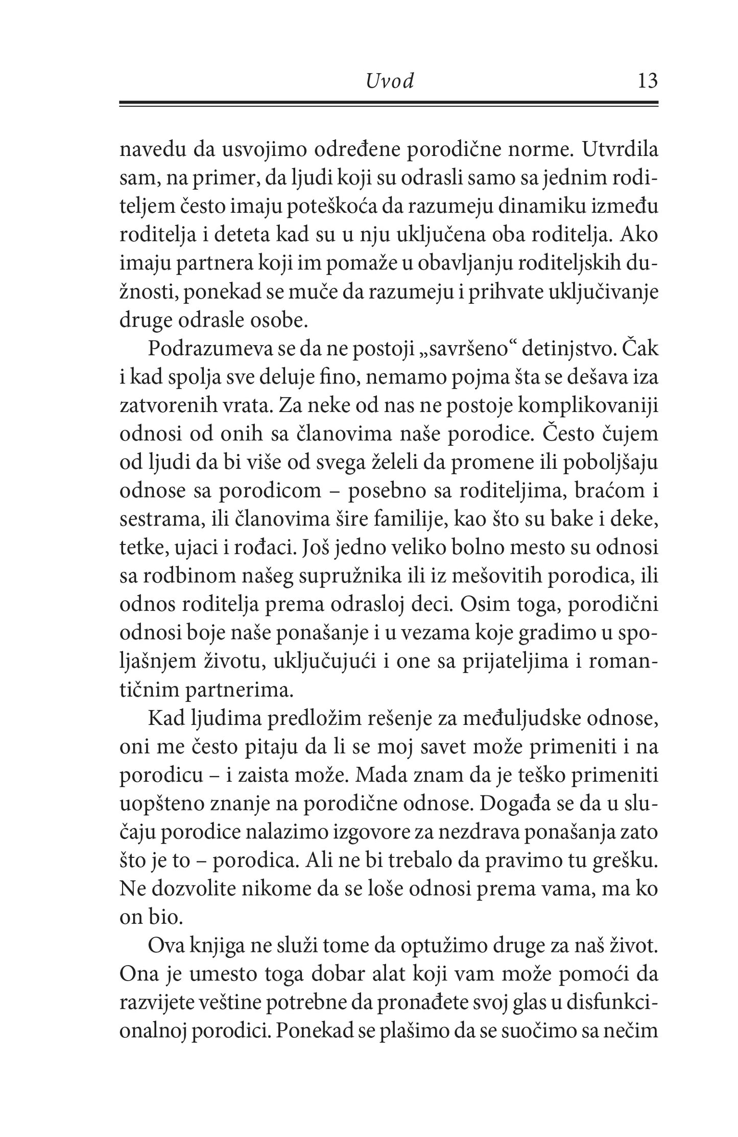 BEZ TRZAVICA Kako da izađete na kraj sa nezdravim porodičnim odnosima - Nedra Glover Tavab, tekstualni odlomak iz knjige