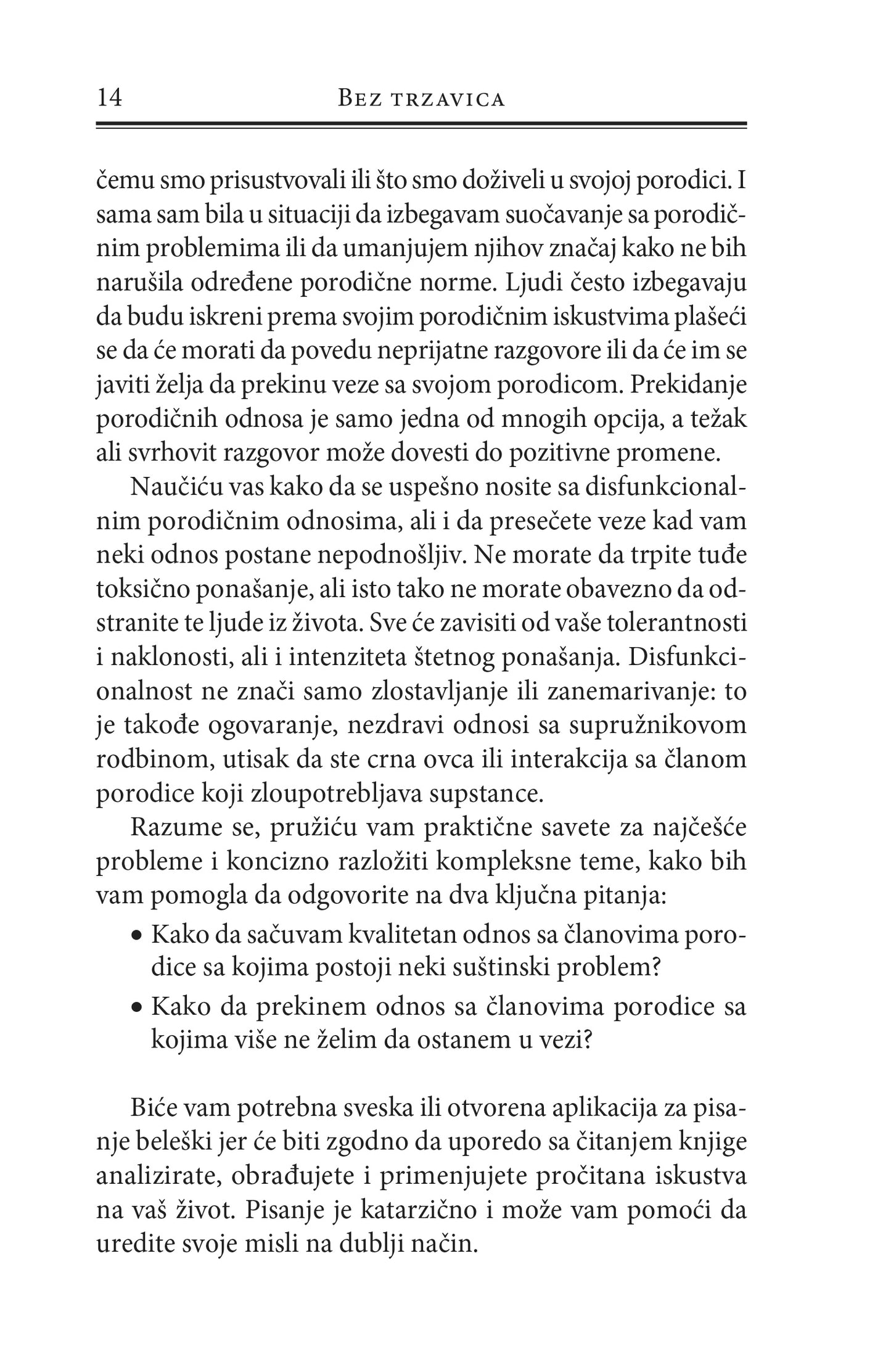 BEZ TRZAVICA Kako da izađete na kraj sa nezdravim porodičnim odnosima - Nedra Glover Tavab, tekstualni odlomak iz knjige