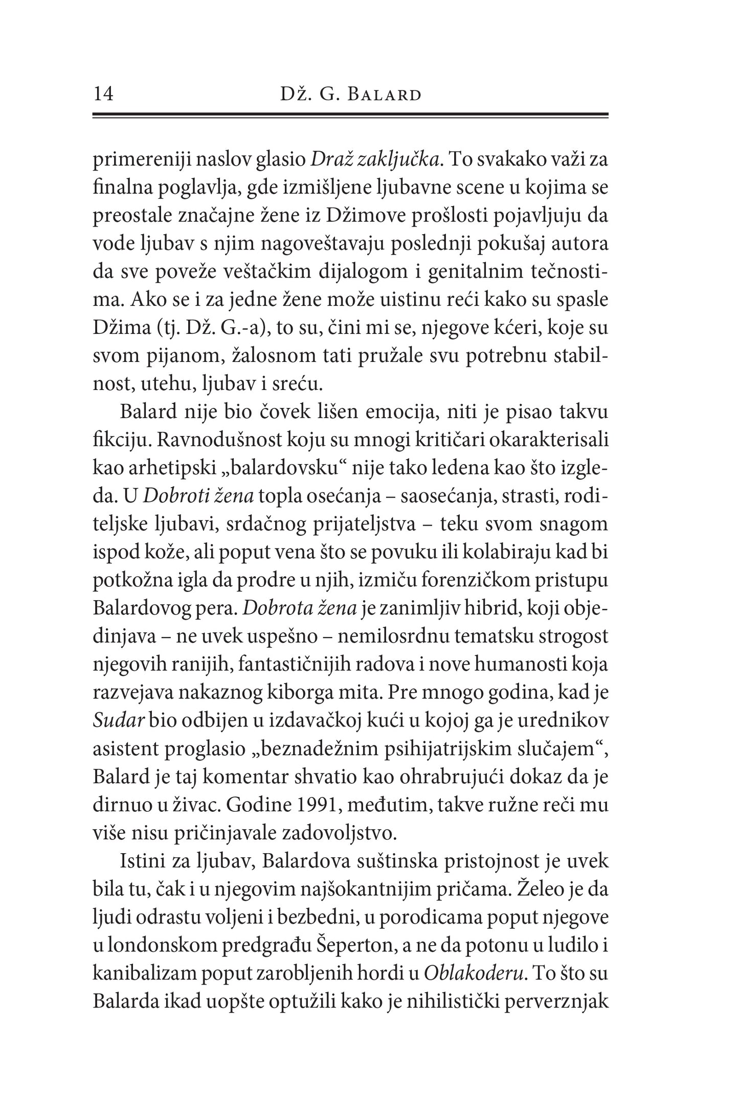 DOBROTA ŽENA - Dž. G. Balard