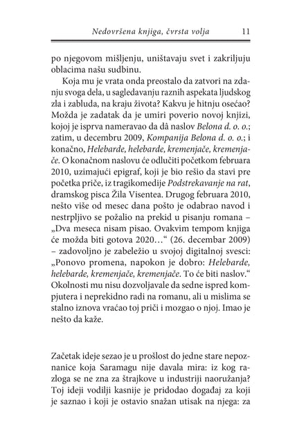 HELEBARDE, HELEBARDE, KREMENJAČE, KREMENJAČE - Žoze Saramago