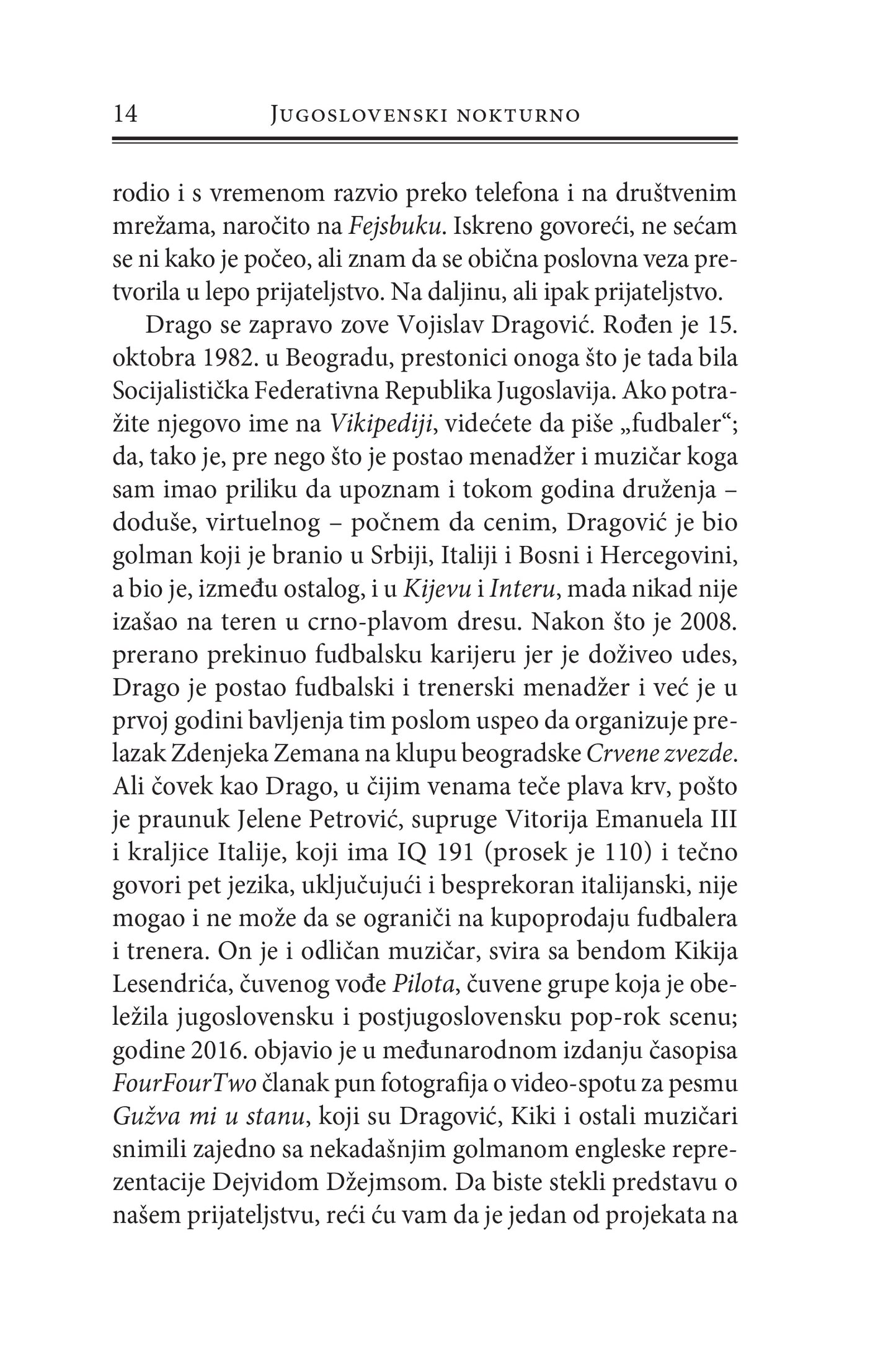 JUGOSLOVENSKI NOKTURNO roman o jednoj generaciji - Emanuele Đulijaneli, Paolo Fruska