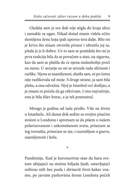 KAKO SAČUVATI ZDRAV RAZUM U DOBA PODELA - Elif Šafak