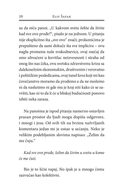 KAKO SAČUVATI ZDRAV RAZUM U DOBA PODELA - Elif Šafak