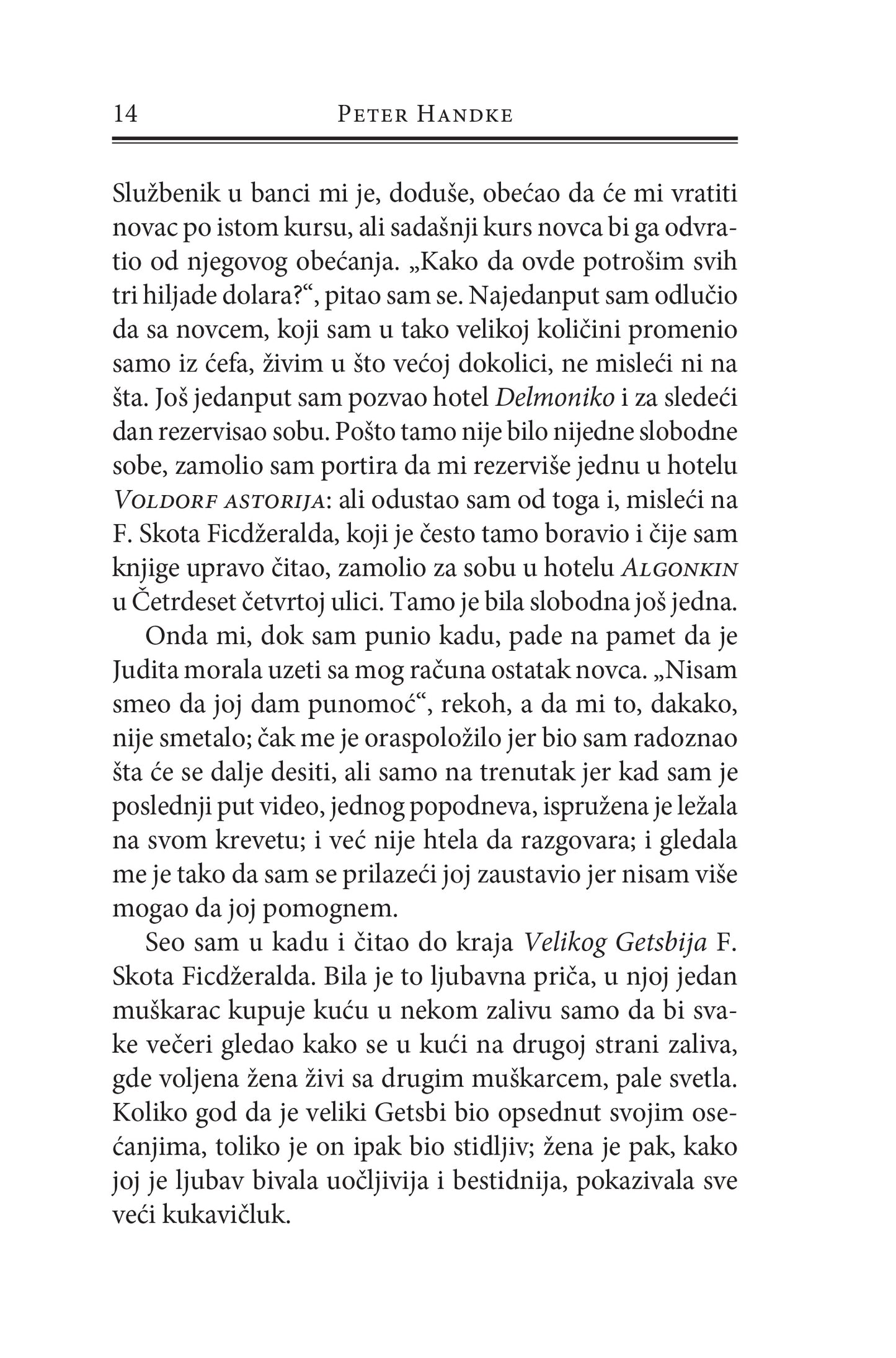 KRATKO PISMO ZA DUGI RASTANAK - Peter Handke