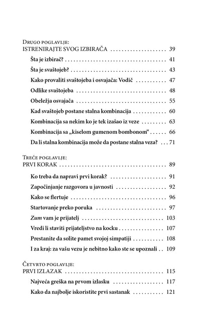 NE ŠALJI PORUKE BIVŠIMA i drugi saveti o ljubavi, seksu i zabavljanju - Nik Vajal,  sadržaj knjige