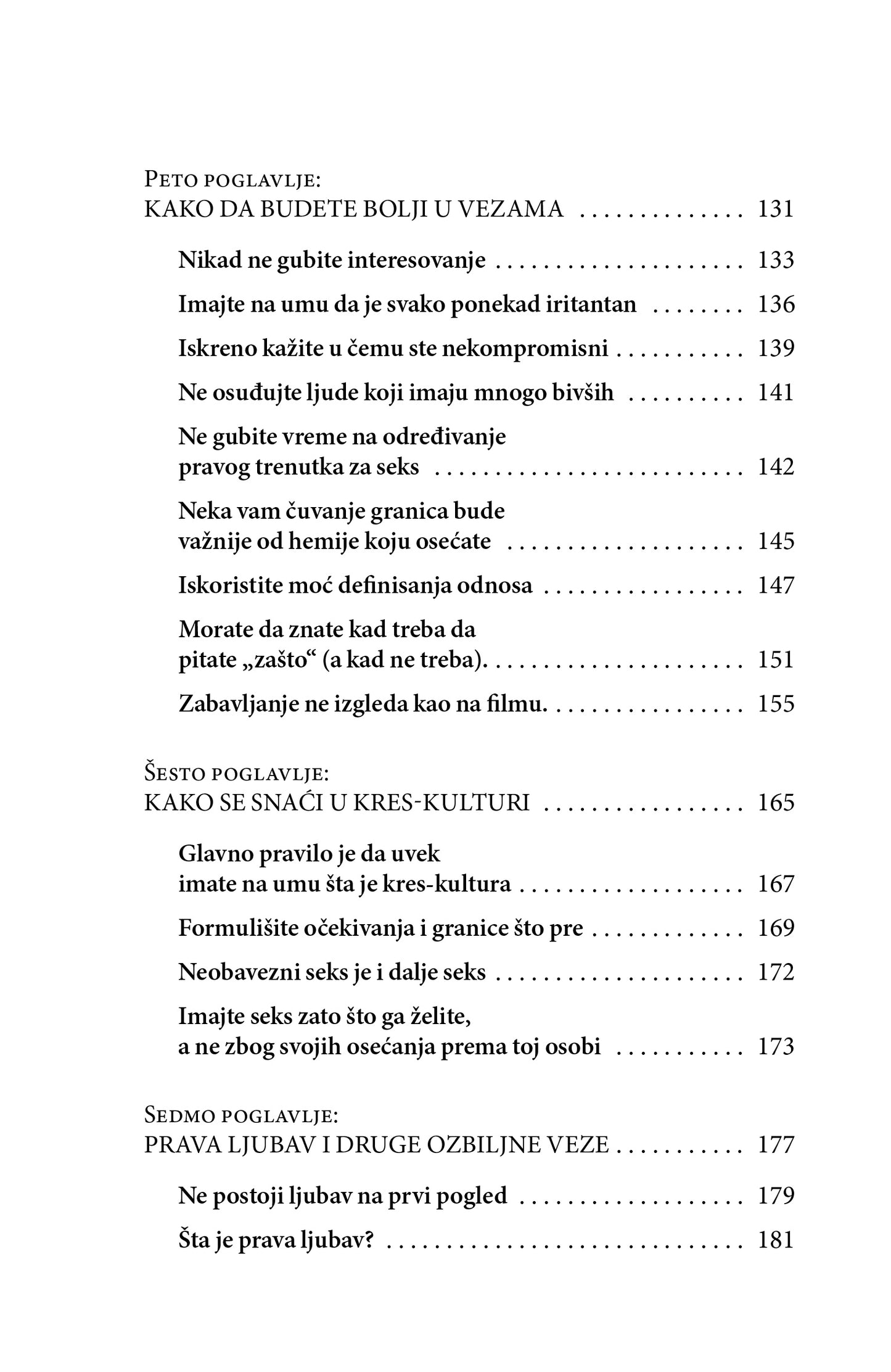 NE ŠALJI PORUKE BIVŠIMA i drugi saveti o ljubavi, seksu i zabavljanju - Nik Vajal,  sadržaj knjige