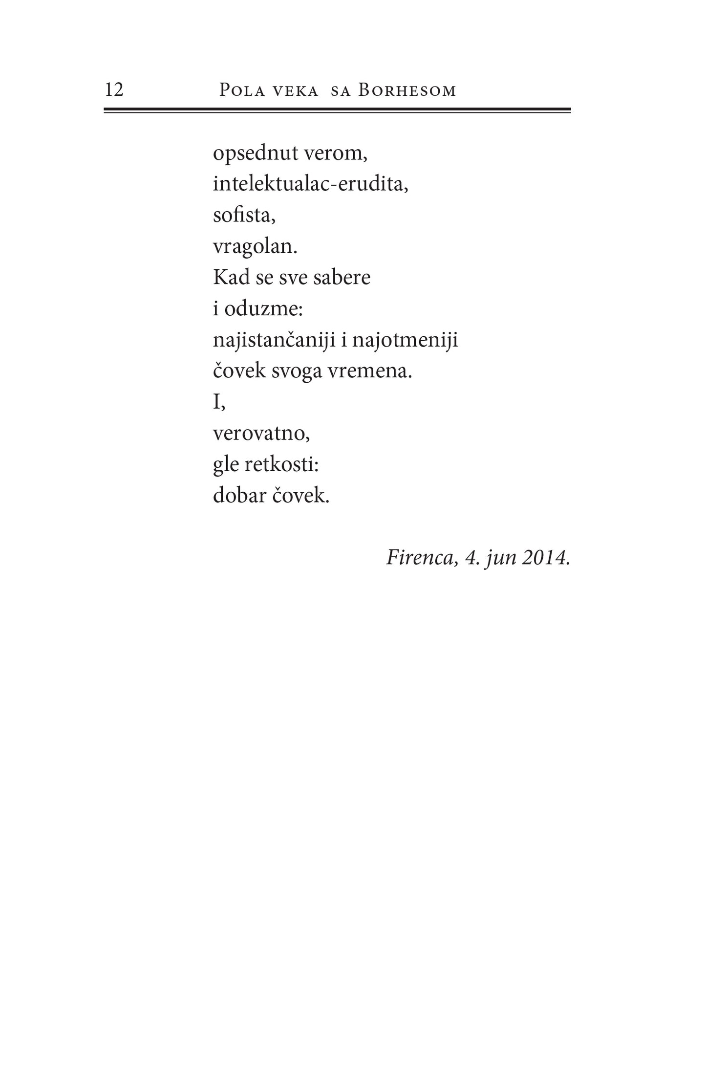 POLA VEKA SA BORHESOM - Mario Vargas Ljosa