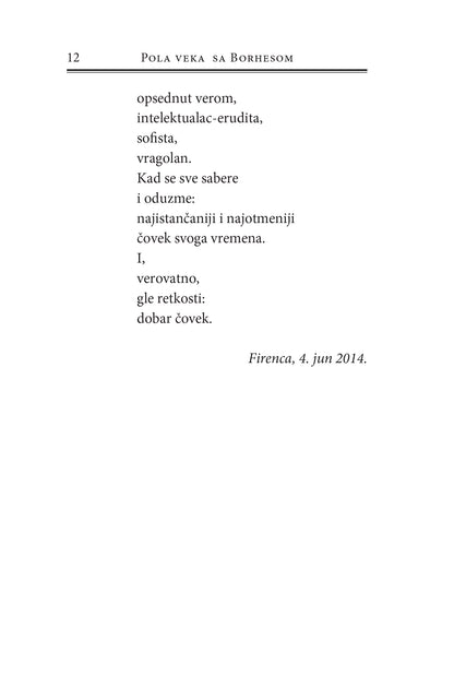 POLA VEKA SA BORHESOM - Mario Vargas Ljosa