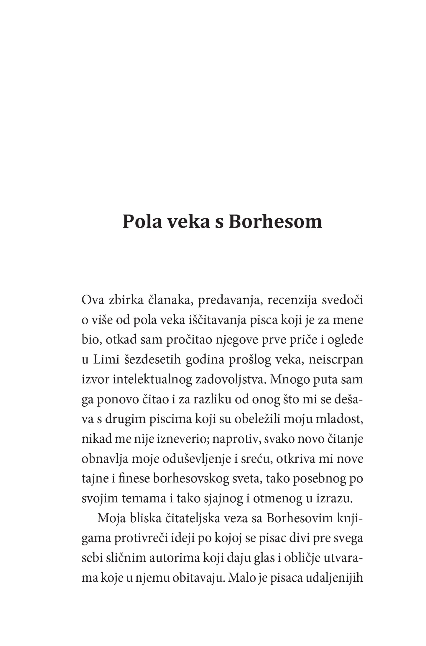 POLA VEKA SA BORHESOM - Mario Vargas Ljosa