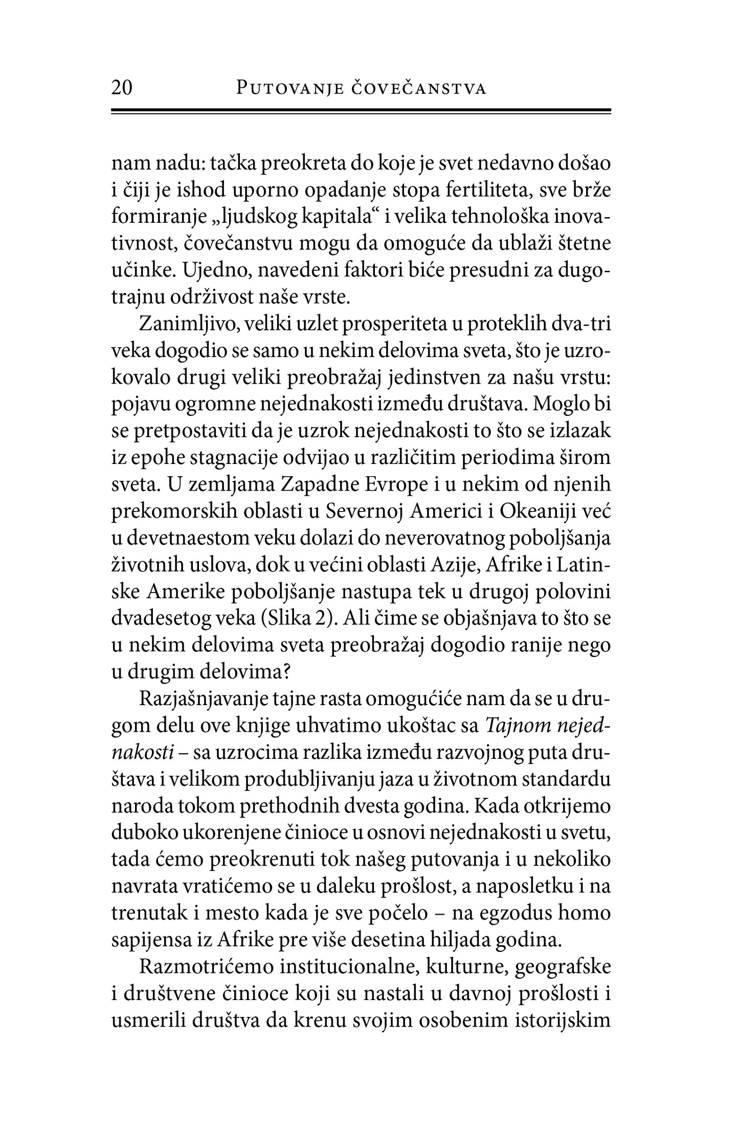 PUTOVANJE ČOVEČANSTVA poreklo bogatsva i nejdnakosti - Oded Galor