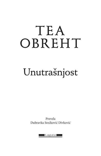 UNUTRAŠNJOST - Tea Obreht