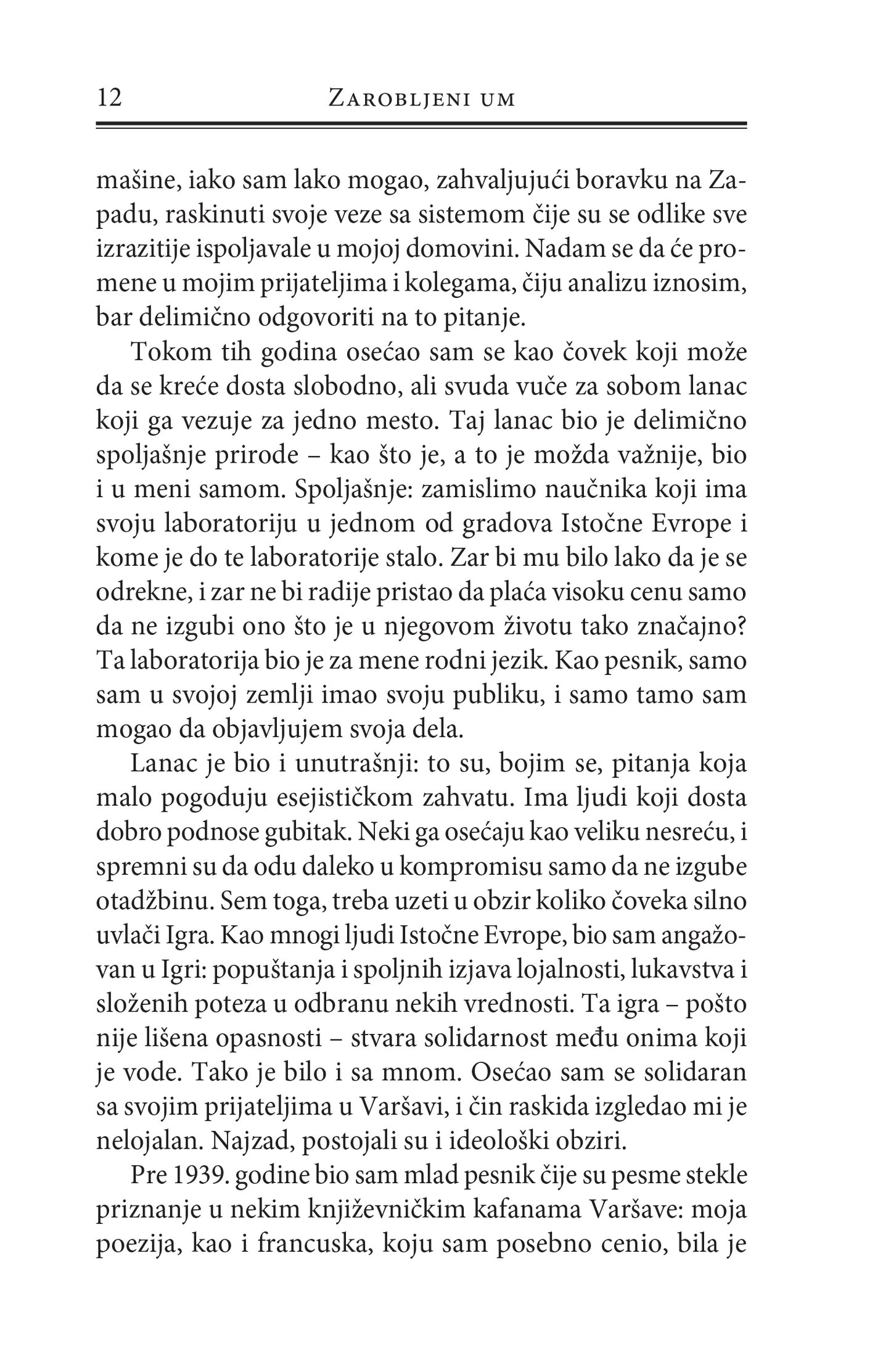 ZAROBLJENI UM - Česlav Miloš