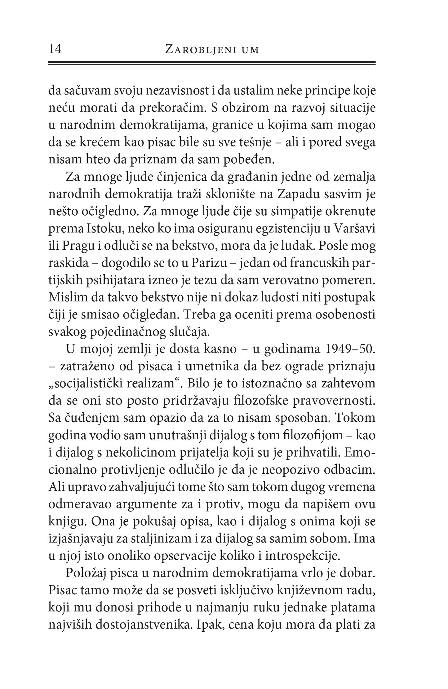 ZAROBLJENI UM - Česlav Miloš