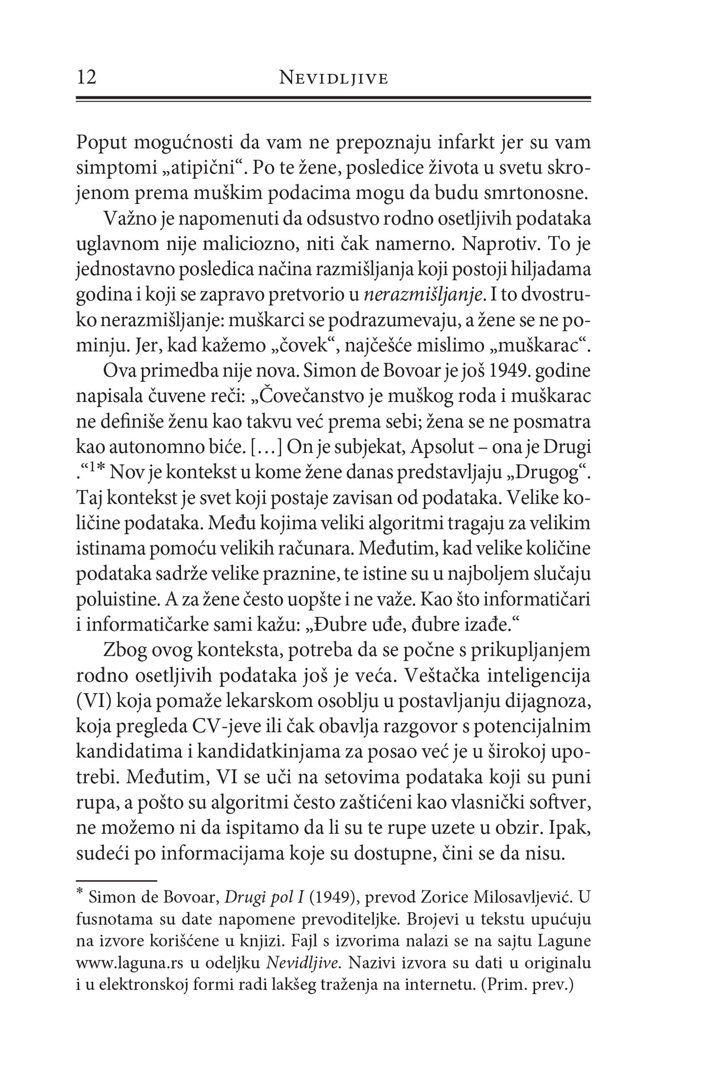 NEVIDLJIVE kako podaci kroje svet po meri muškaraca - Kerolajn Krijado Peres, tekstualni odlomak iz knjige