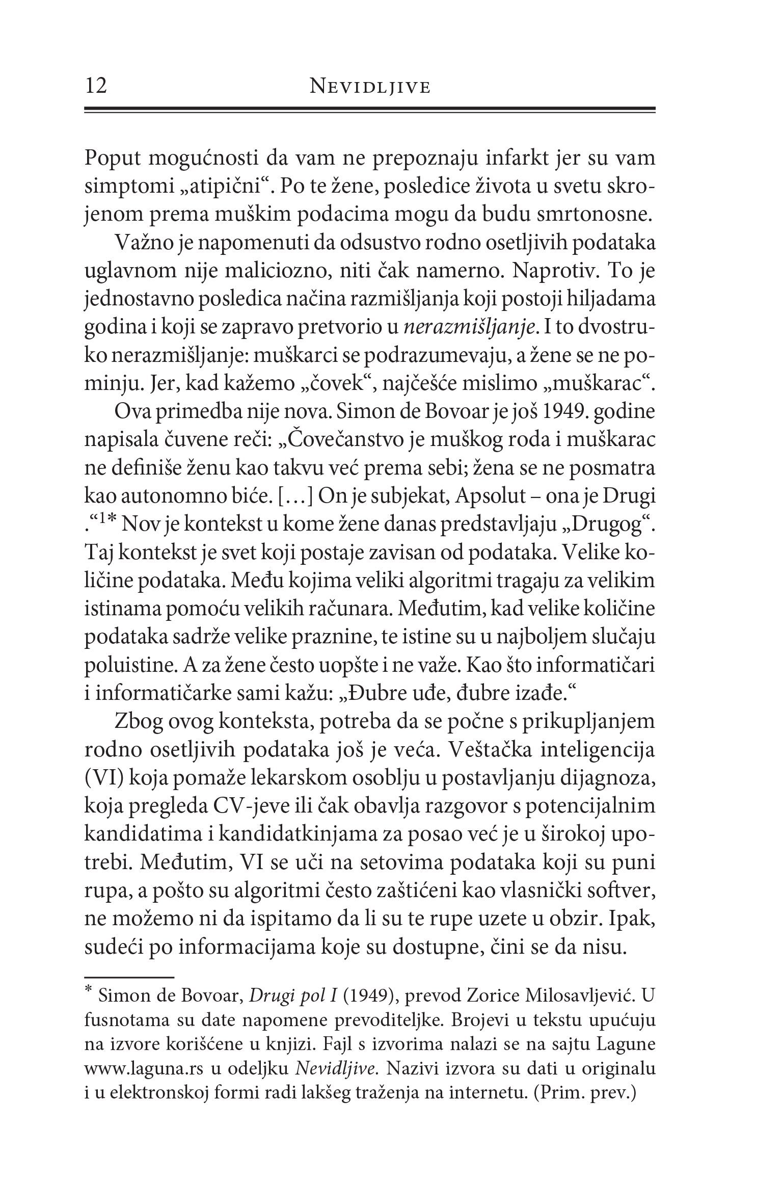 NEVIDLJIVE kako podaci kroje svet po meri muškaraca - Kerolajn Krijado Peres, tekstualni odlomak iz knjige