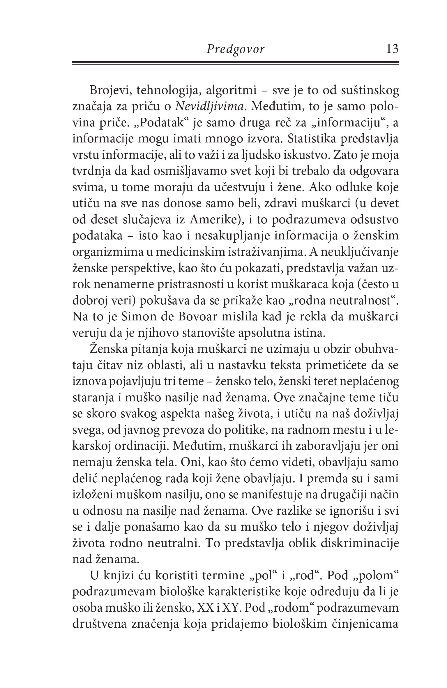 NEVIDLJIVE kako podaci kroje svet po meri muškaraca - Kerolajn Krijado Peres, tekstualni odlomak iz knjige