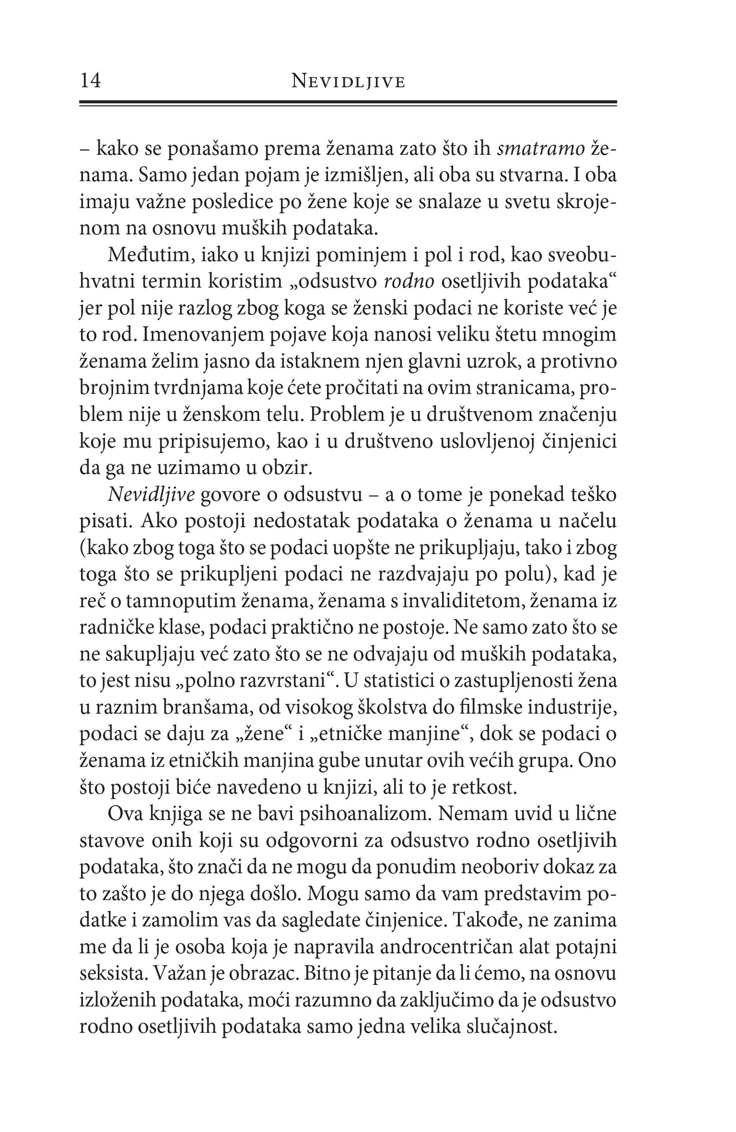 NEVIDLJIVE kako podaci kroje svet po meri muškaraca - Kerolajn Krijado Peres, tekstualni odlomak iz knjige