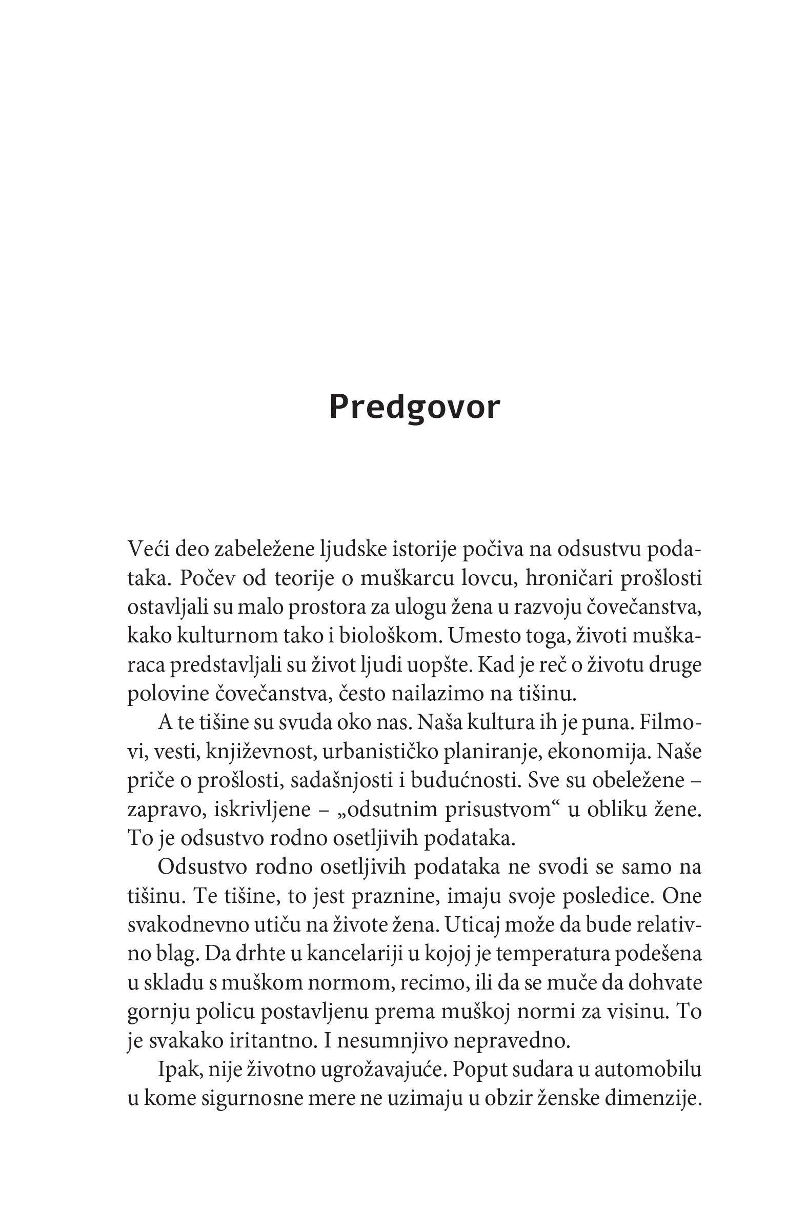 NEVIDLJIVE kako podaci kroje svet po meri muškaraca - Kerolajn Krijado Peres, tekstualni odlomak iz knjige