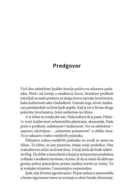 NEVIDLJIVE kako podaci kroje svet po meri muškaraca - Kerolajn Krijado Peres, tekstualni odlomak iz knjige
